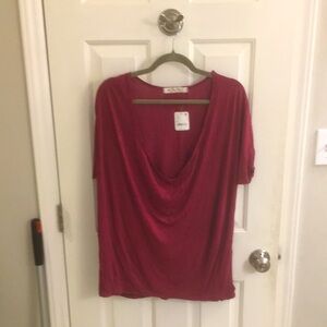 Free People Drapey Women's Top in Berry, XL